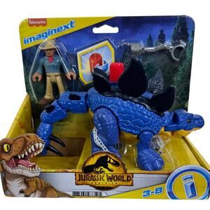 Fisher Price Imaginext Jurassic World Dominion Stegosaurus & Dr Grant Dinosaur